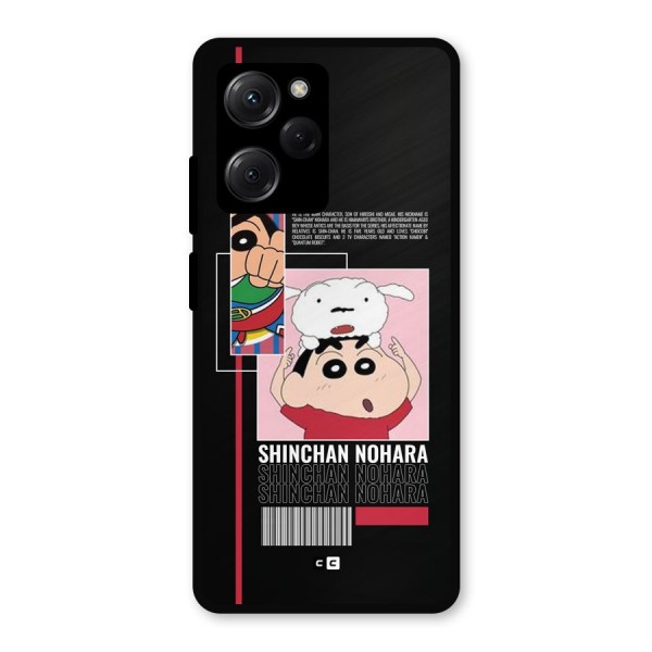 Shinchan Nohara Metal Back Case for Poco X5 Pro