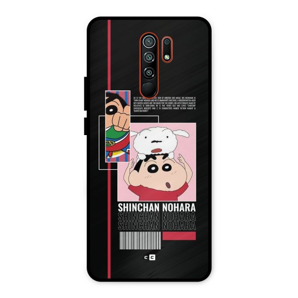 Shinchan Nohara Metal Back Case for Redmi 9 Prime