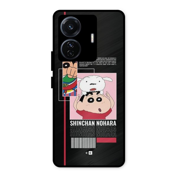 Shinchan Nohara Metal Back Case for Vivo T1 Pro