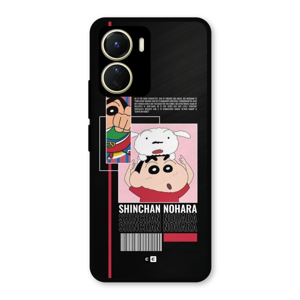 Shinchan Nohara Metal Back Case for Vivo T2x