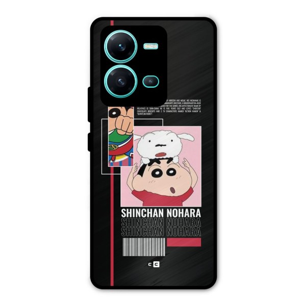 Shinchan Nohara Metal Back Case for Vivo V25