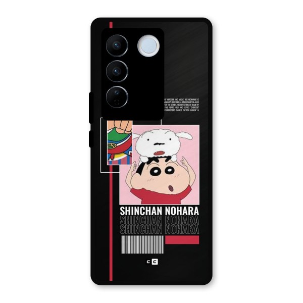 Shinchan Nohara Metal Back Case for Vivo V27 Pro