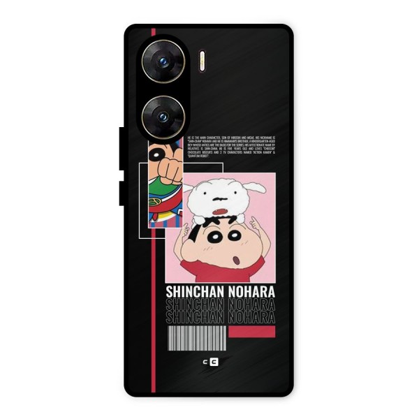 Shinchan Nohara Metal Back Case for Vivo V29e