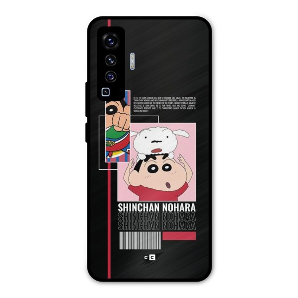 Shinchan Nohara Metal Back Case for Vivo X50