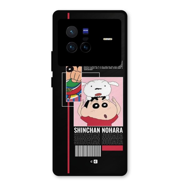 Shinchan Nohara Metal Back Case for Vivo X80