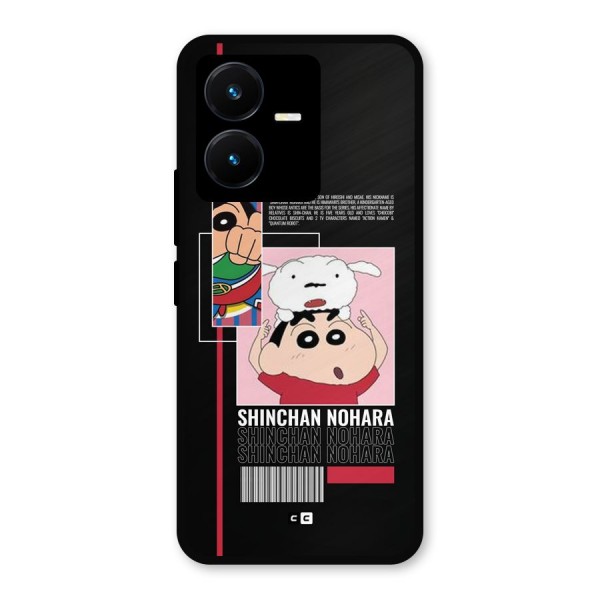 Shinchan Nohara Metal Back Case for Vivo Y22s