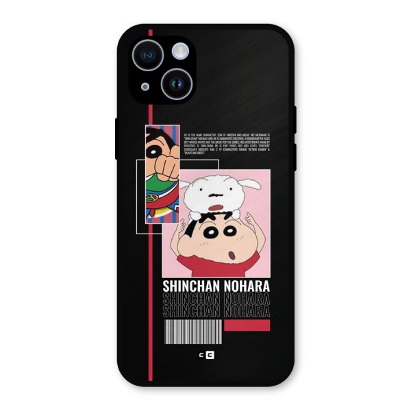 Shinchan Nohara Metal Back Case for iPhone 14