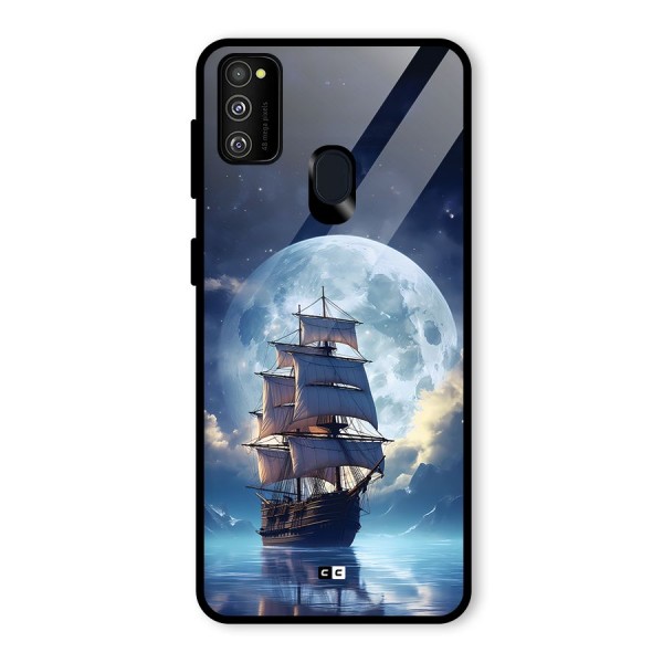 Ship InThe Dark Evening Glass Back Case for Galaxy M21