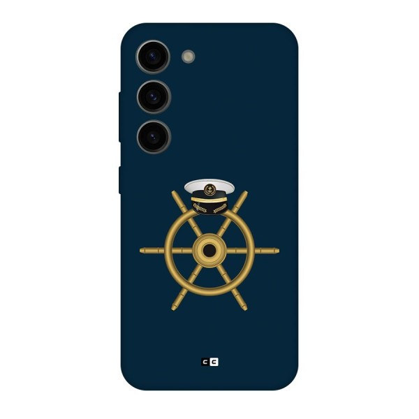 Ship Wheel And Cap Back Case for Galaxy S23