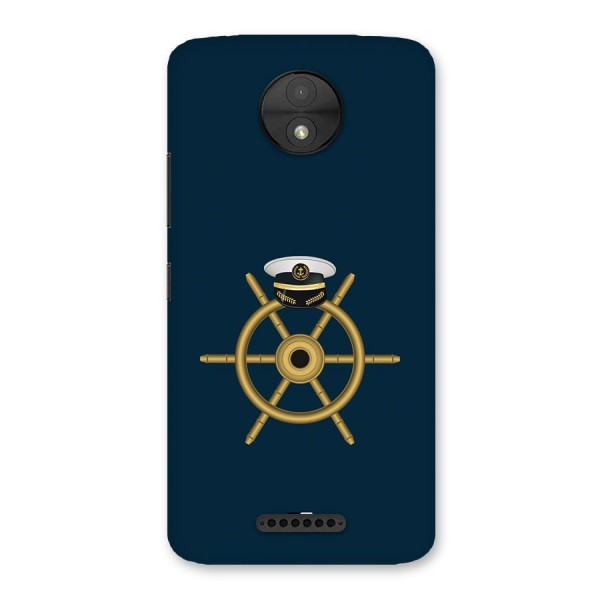 Ship Wheel And Cap Back Case for Moto C
