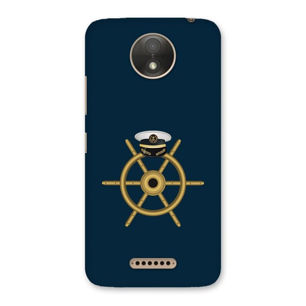 Ship Wheel And Cap Back Case for Moto C Plus