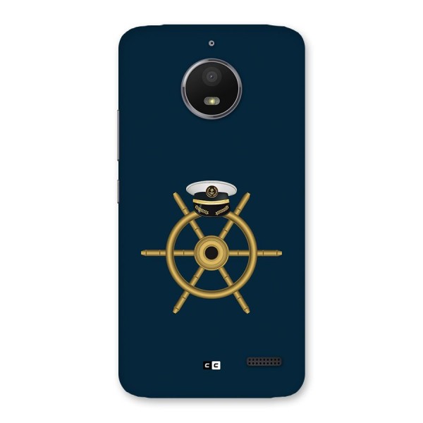 Ship Wheel And Cap Back Case for Moto E4