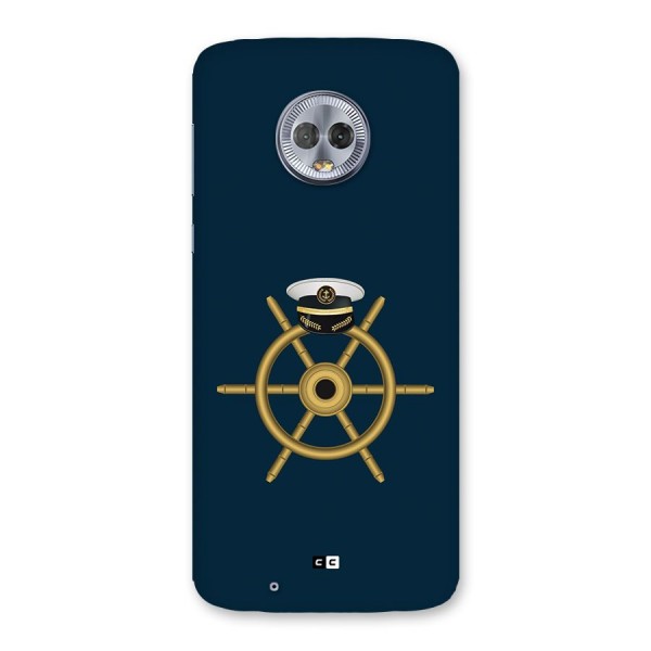 Ship Wheel And Cap Back Case for Moto G6