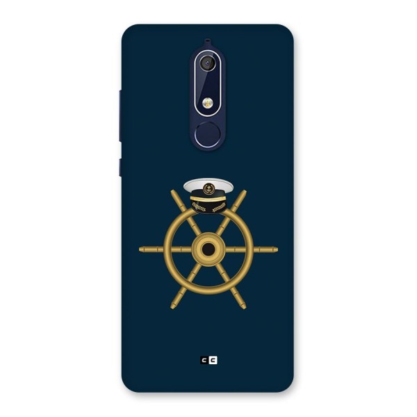 Ship Wheel And Cap Back Case for Nokia 5.1