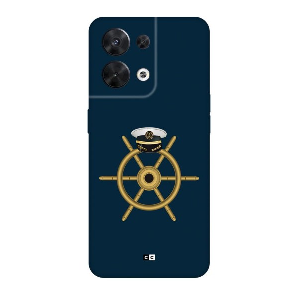 Ship Wheel And Cap Back Case for Oppo Reno8 5G