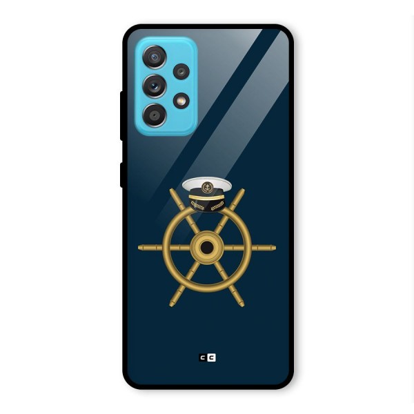 Ship Wheel And Cap Glass Back Case for Galaxy A52