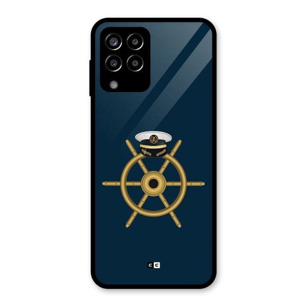 Ship Wheel And Cap Glass Back Case for Galaxy M33