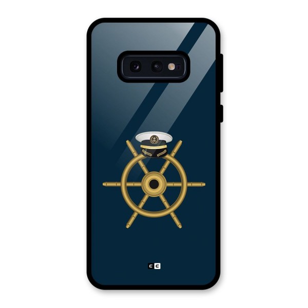 Ship Wheel And Cap Glass Back Case for Galaxy S10e