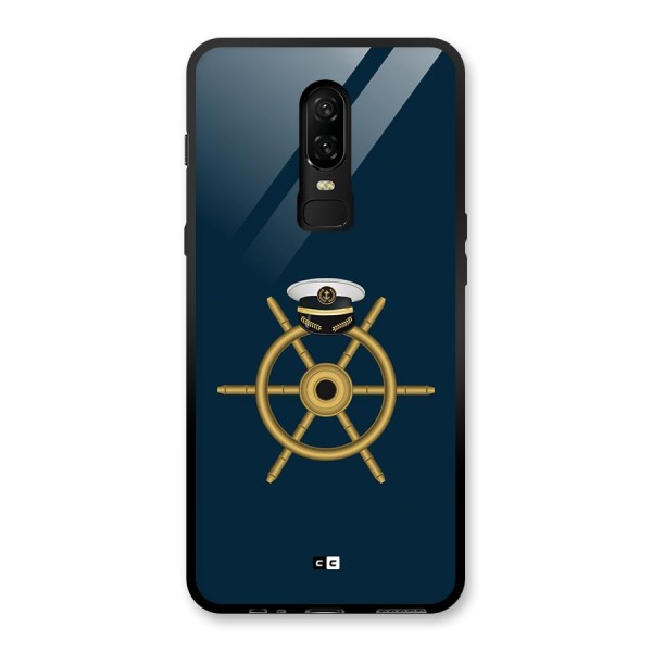 Ship Wheel And Cap Glass Back Case for OnePlus 6