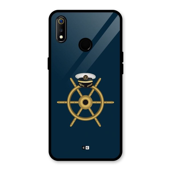 Ship Wheel And Cap Glass Back Case for Realme 3