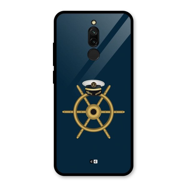 Ship Wheel And Cap Glass Back Case for Redmi 8