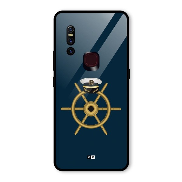 Ship Wheel And Cap Glass Back Case for Vivo V15