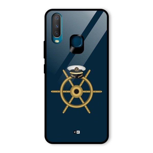 Ship Wheel And Cap Glass Back Case for Vivo Y12