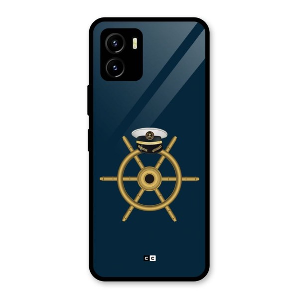 Ship Wheel And Cap Glass Back Case for Vivo Y15s