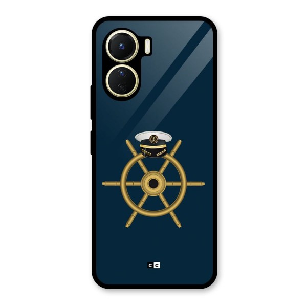 Ship Wheel And Cap Glass Back Case for Vivo Y16