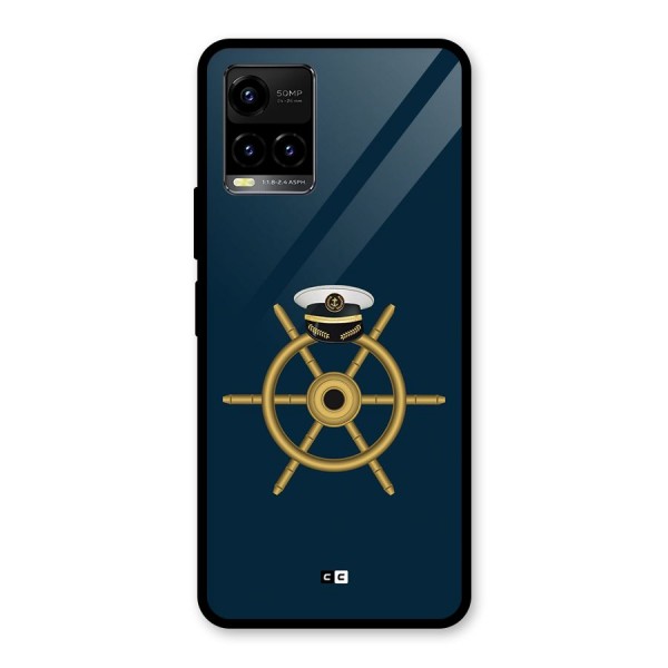 Ship Wheel And Cap Glass Back Case for Vivo Y21T