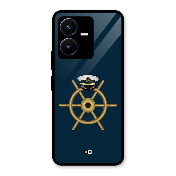 Ship Wheel And Cap Glass Back Case for Vivo Y22