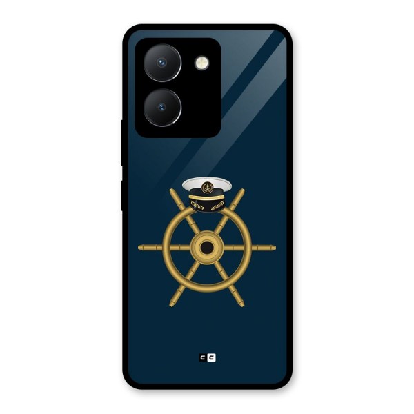 Ship Wheel And Cap Glass Back Case for Vivo Y36