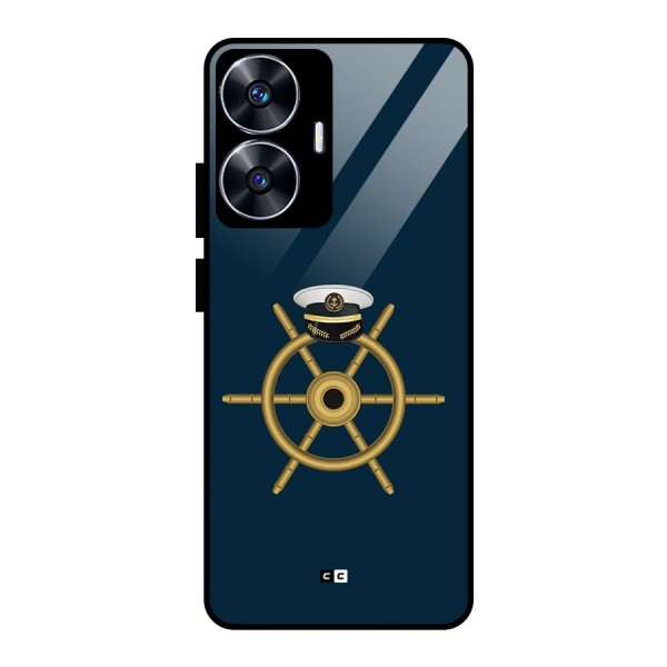 Ship Wheel And Cap Glass Back Case for realme C55