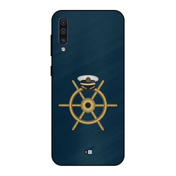 Ship Wheel And Cap Metal Back Case for Galaxy A50s