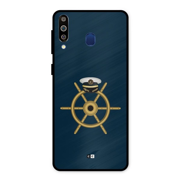 Ship Wheel And Cap Metal Back Case for Galaxy M30