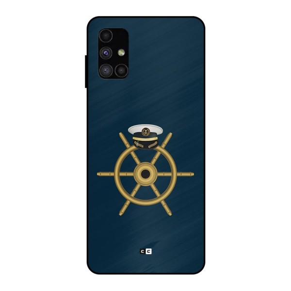 Ship Wheel And Cap Metal Back Case for Galaxy M51