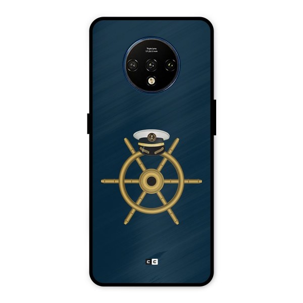 Ship Wheel And Cap Metal Back Case for OnePlus 7T