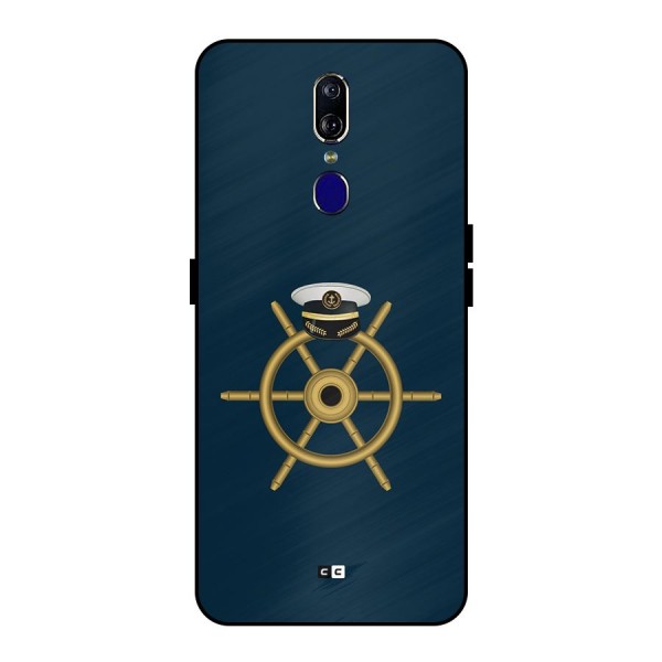 Ship Wheel And Cap Metal Back Case for Oppo F11