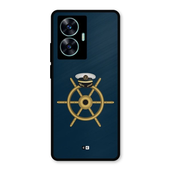 Ship Wheel And Cap Metal Back Case for Realme C55