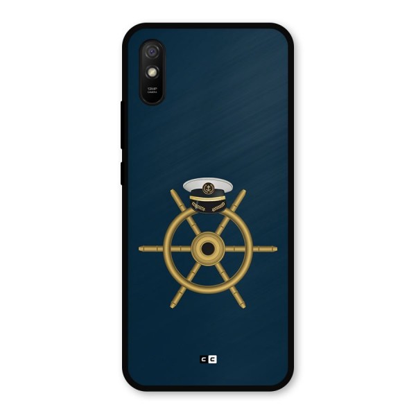 Ship Wheel And Cap Metal Back Case for Redmi 9i