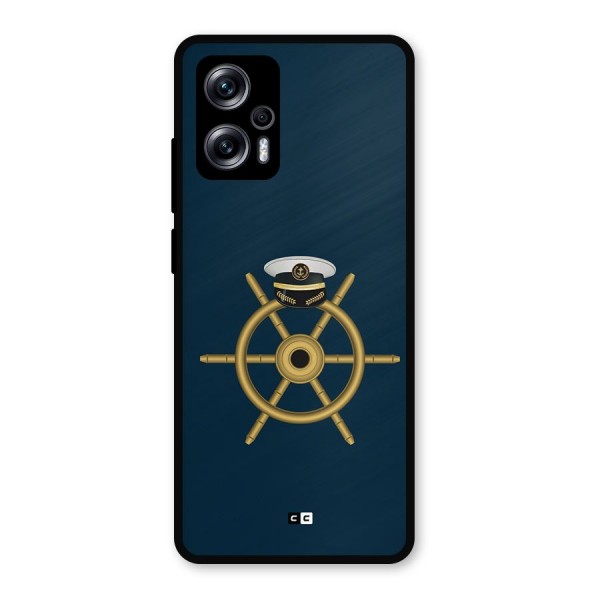 Ship Wheel And Cap Metal Back Case for Redmi K50i