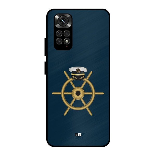 Ship Wheel And Cap Metal Back Case for Redmi Note 11 Pro