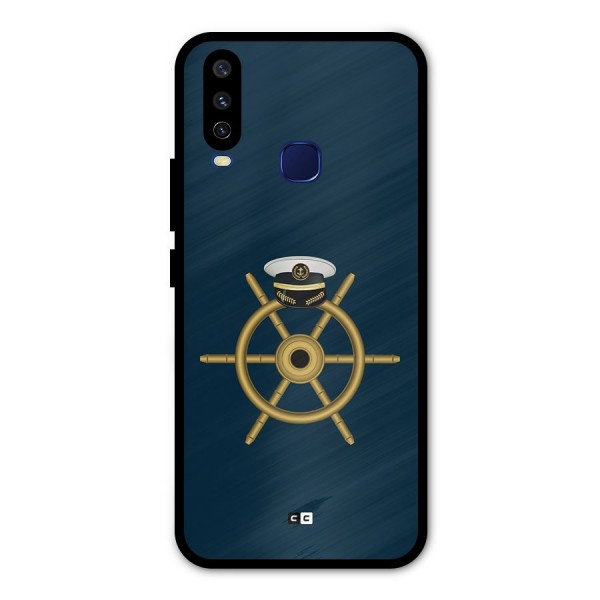 Ship Wheel And Cap Metal Back Case for Vivo U10