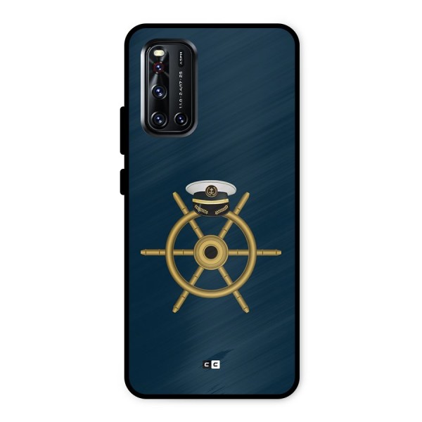 Ship Wheel And Cap Metal Back Case for Vivo V19