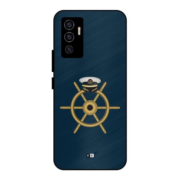 Ship Wheel And Cap Metal Back Case for Vivo V23e