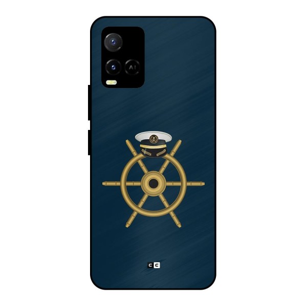 Ship Wheel And Cap Metal Back Case for Vivo Y21