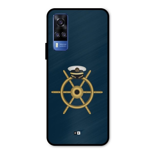 Ship Wheel And Cap Metal Back Case for Vivo Y31