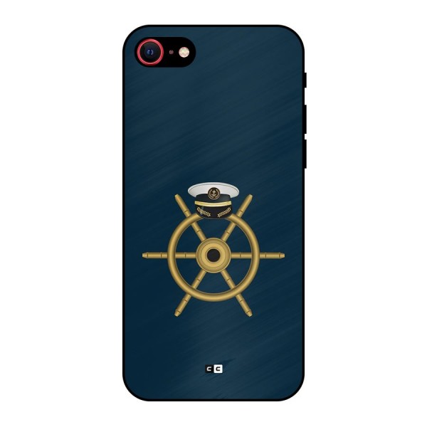 Ship Wheel And Cap Metal Back Case for iPhone 7