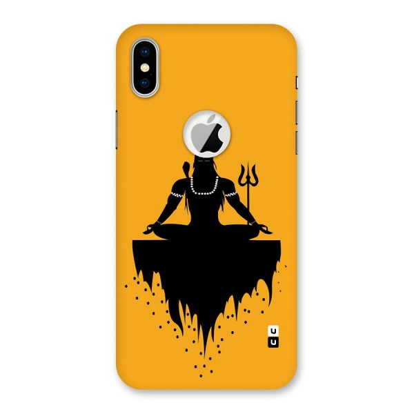 Shiva Meditation Back Case for iPhone XS Logo Cut