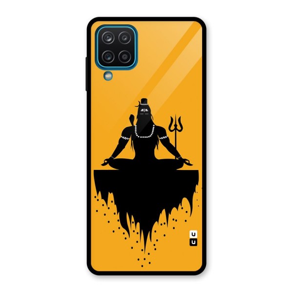 Shiva Meditation Glass Back Case for Galaxy A12